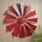 Glitzhome® 28.5" Red Metal Wind Spinner Wall Décor